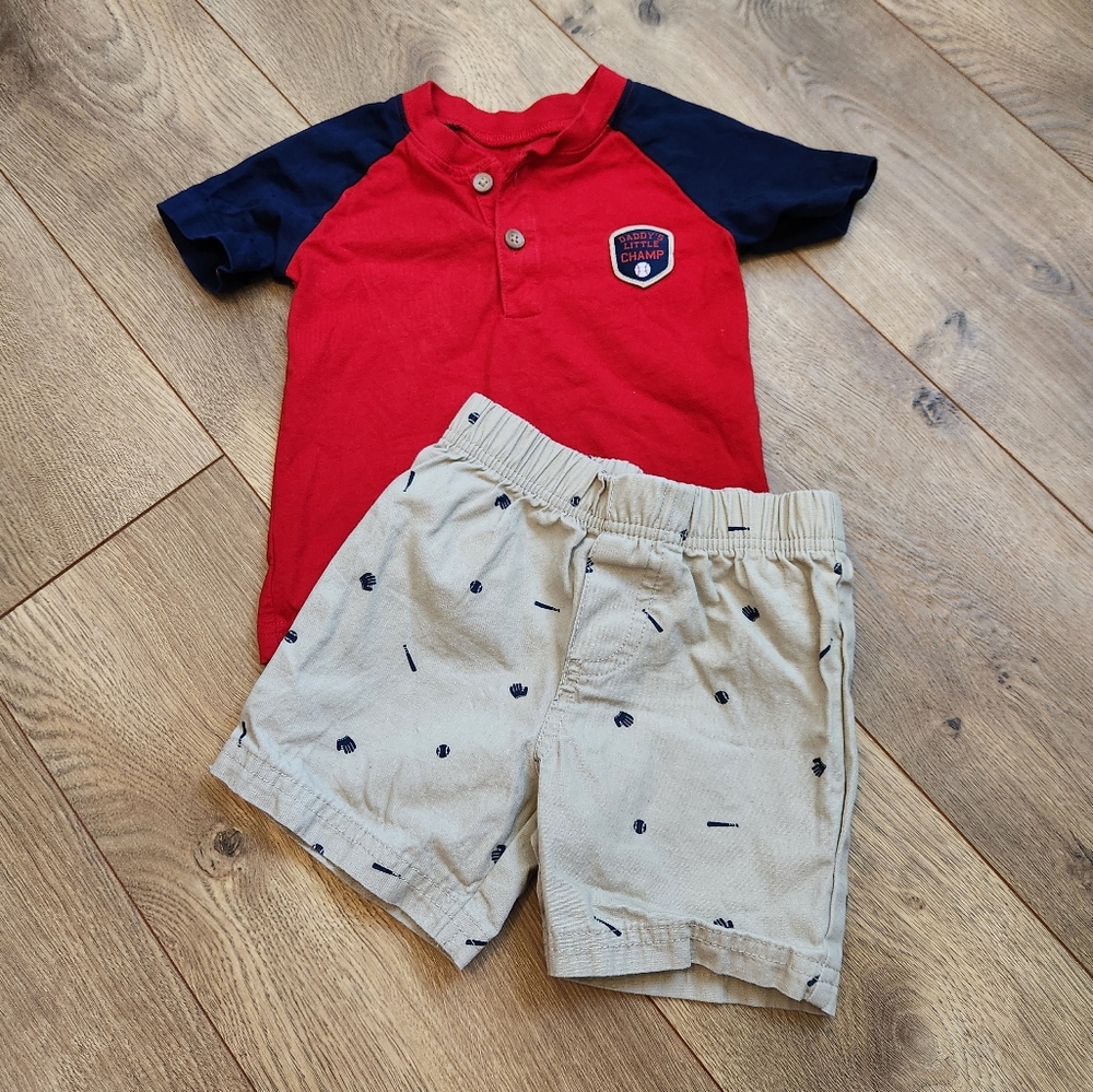 18m Boys Baseball Shorts Set